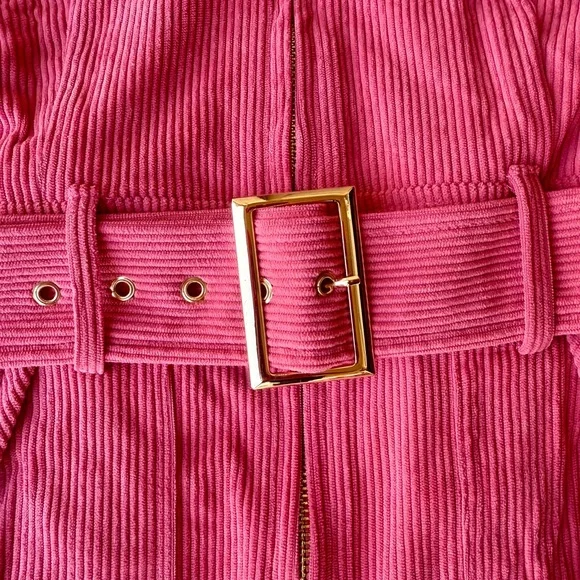 Pink Corduroy Mini Dress - Picture 6 of 12